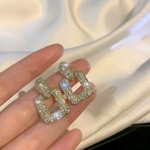 Rhinestone Geometric Earrings